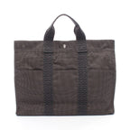 Hermes Tote Her Line MM Gray Canvas