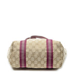 Gucci Web Vertical Jolique Tote Pink Beige GG Canvas — view 6