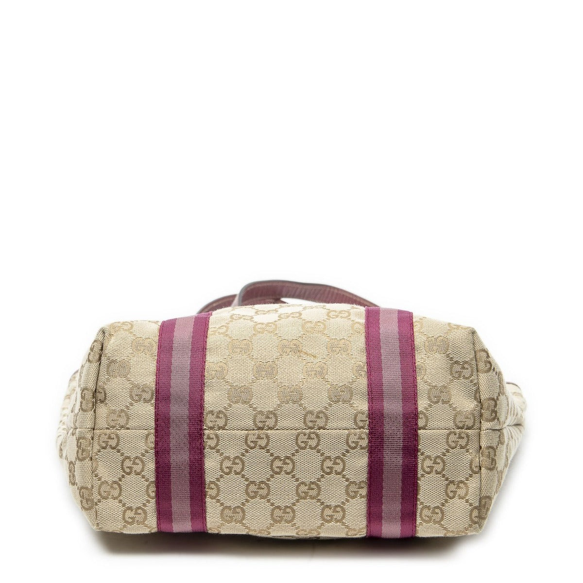 Gucci Web Vertical Jolique Tote Pink Beige GG Canvas — view 6
