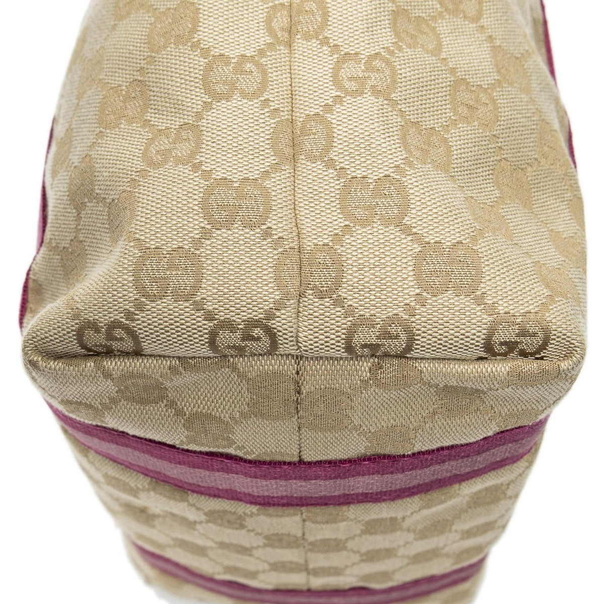 Gucci Web Vertical Jolique Tote Pink Beige GG Canvas — view 8