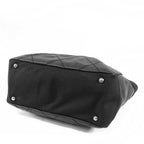 Chanel Paris Biarritz PM Black Silver Nylon Tote Bag — view 3