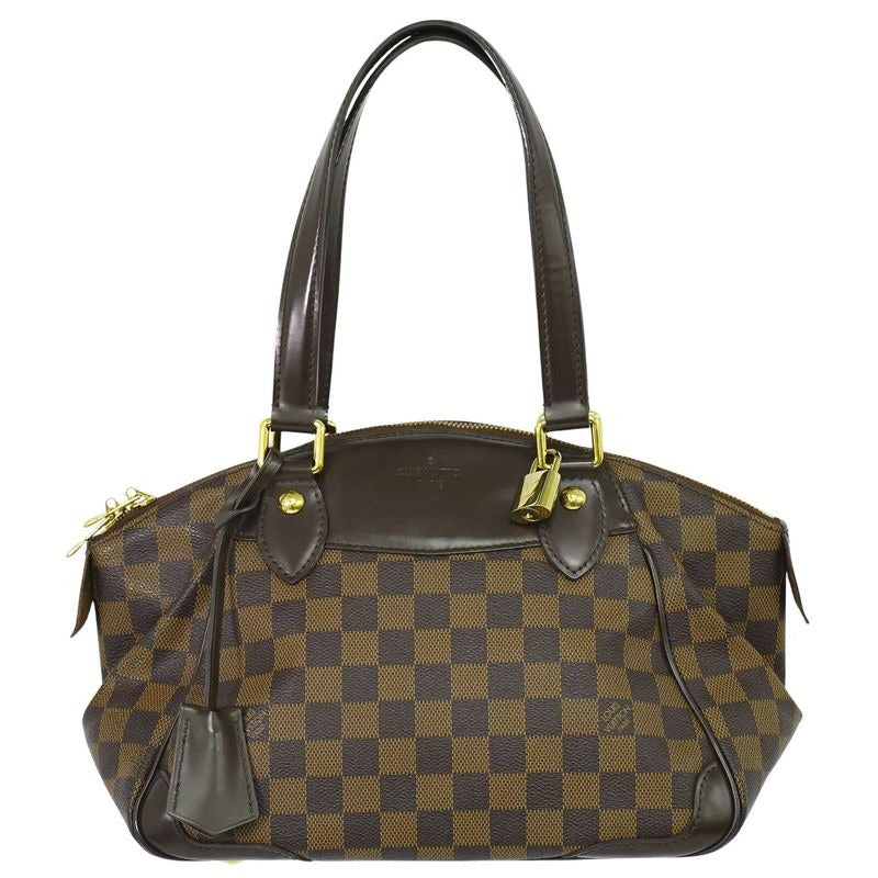 Louis Vuitton Verona PM Damier Ebene Tote Handbag Brown