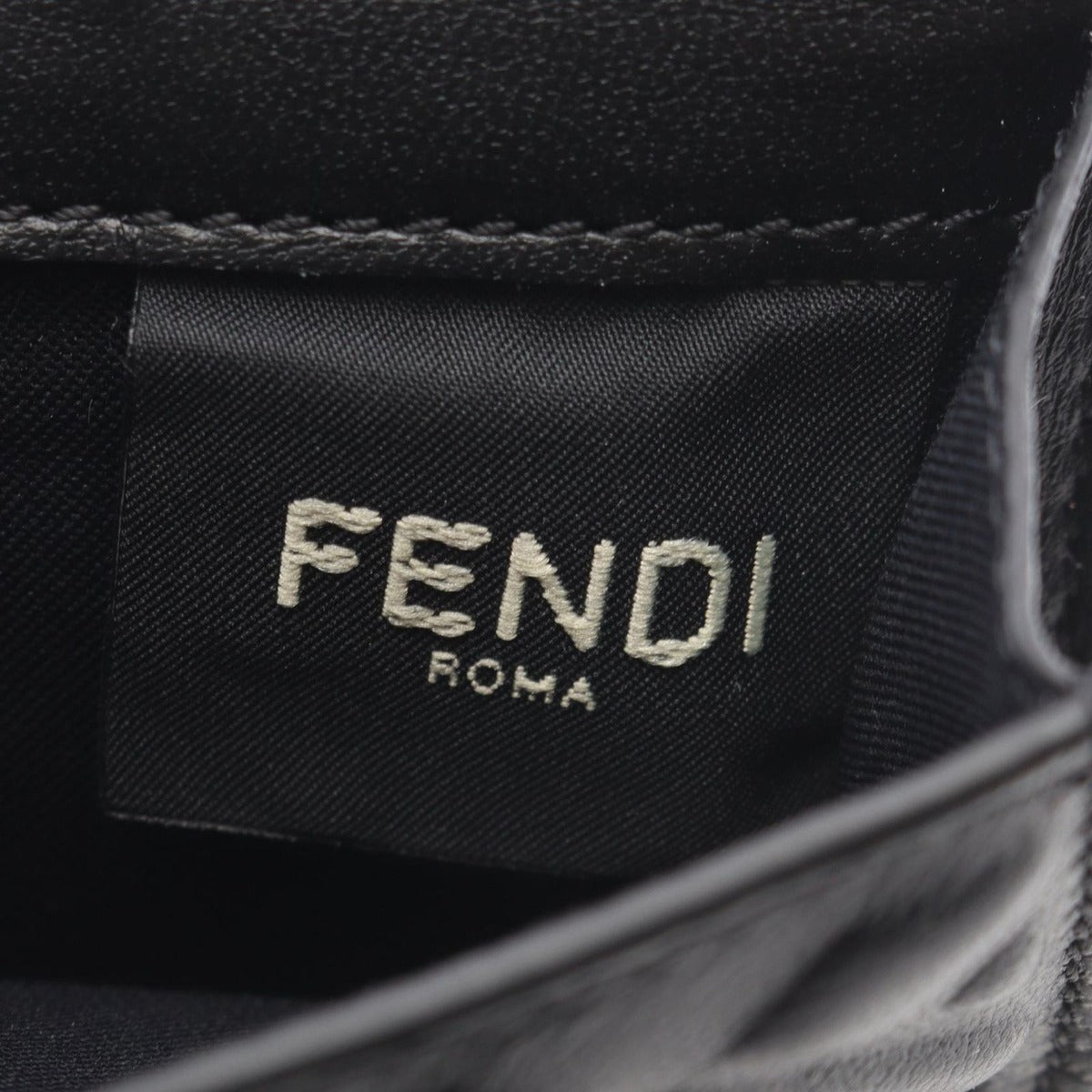 Fendi Trifold Wallet Baguette 8 M0395 Aajdf0 kur Nero Leather — view 6