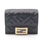Fendi Trifold Wallet Baguette 8 M0395 Aajdf0 kur Nero Leather