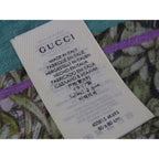 Gucci Yuko Higuchi Rayon and Silk Animal Scarf Pink Green Ap9663 — view 5
