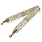 Celine Long Strap Jacquard Beige Handbag — view 2