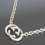 Gucci Interlocking Necklace Double G Silver 925 E1032 — view 2