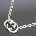 Gucci Interlocking Necklace Double G Silver 925 E1032
