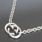 Gucci Interlocking Necklace Double G Silver 925 E1032