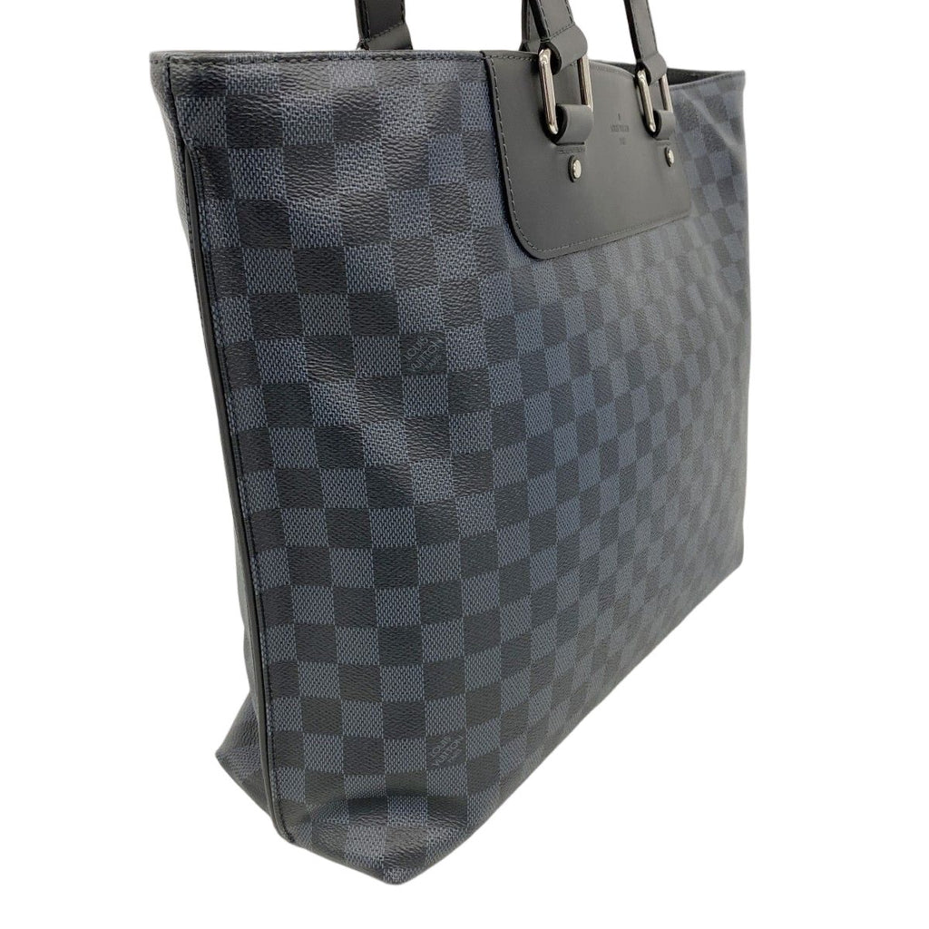 Louis Vuitton Tote Damier Cobalt Cabavoyage Ja Black Navy — view 2