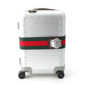 Gucci GG Supreme Canvas Aluminum Trolley Cabin Carry Case Suitcase Silver