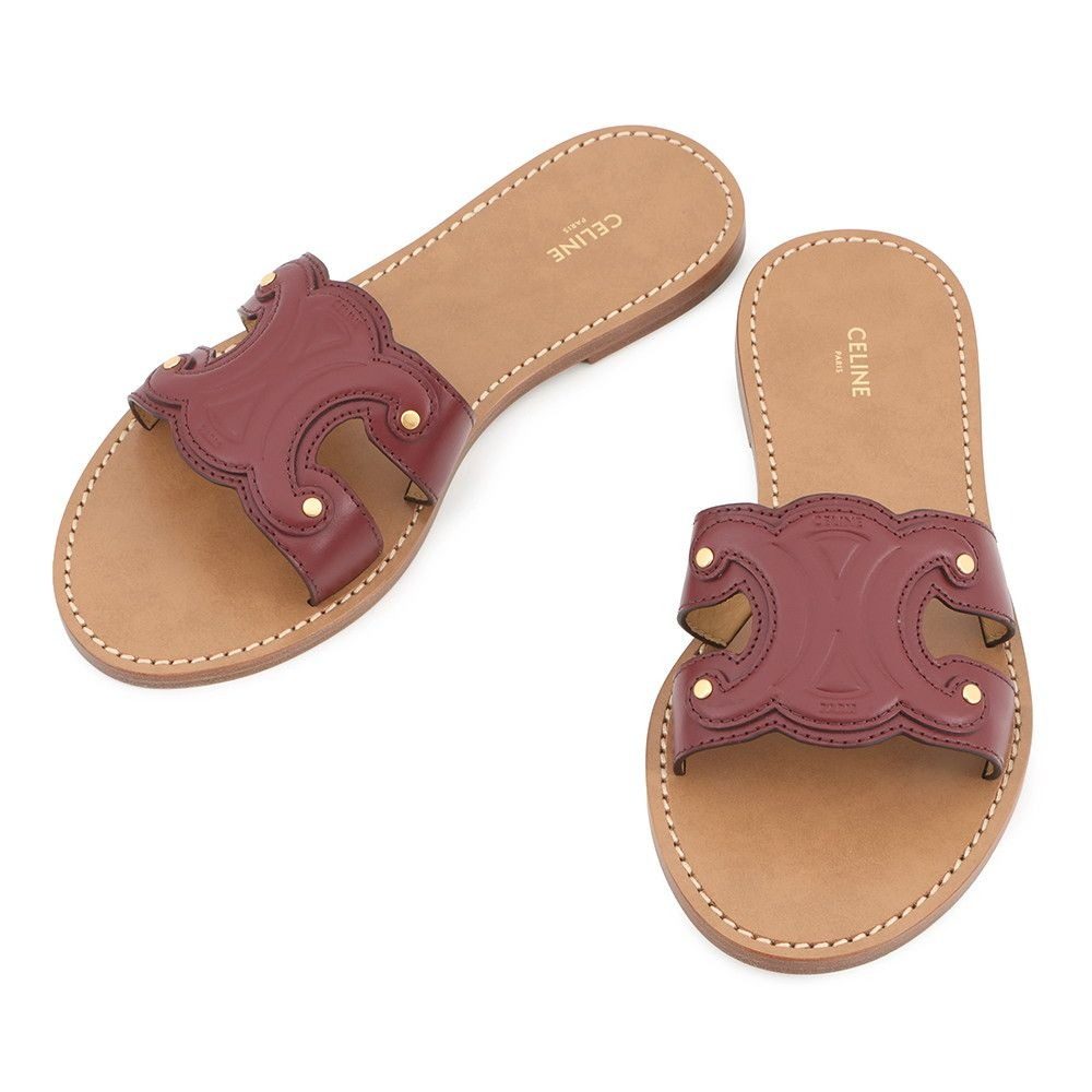 Celine Sandals Triomphe Leather 38 Shoes