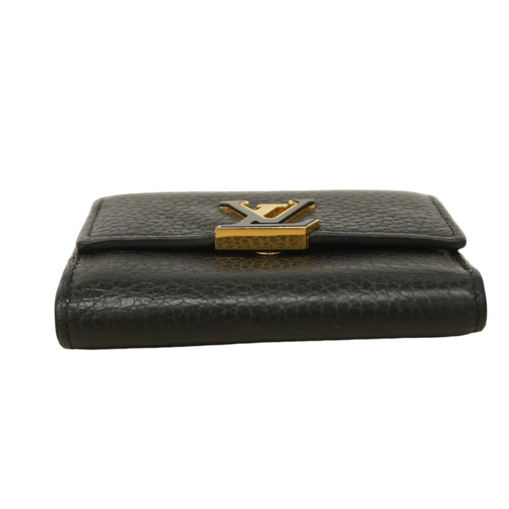 Louis Vuitton Trifold Wallet Taurillon Portefeuille Capucines XS Noir — view 2
