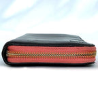 Loewe Round Zipper Long Wallet Black Pink Anagram — view 4