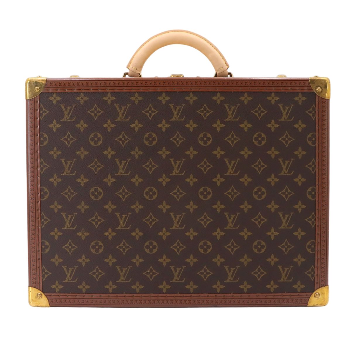 Louis Vuitton Monogram Coteville 45 Trunk Case Business Bag Brown