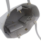 Chanel Tote Bag Gray Gold Calfskin Quilted — view 5