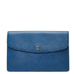 Louis Vuitton Epi Montaigne 27 Second Bag Clutch Toledo Blue Leather