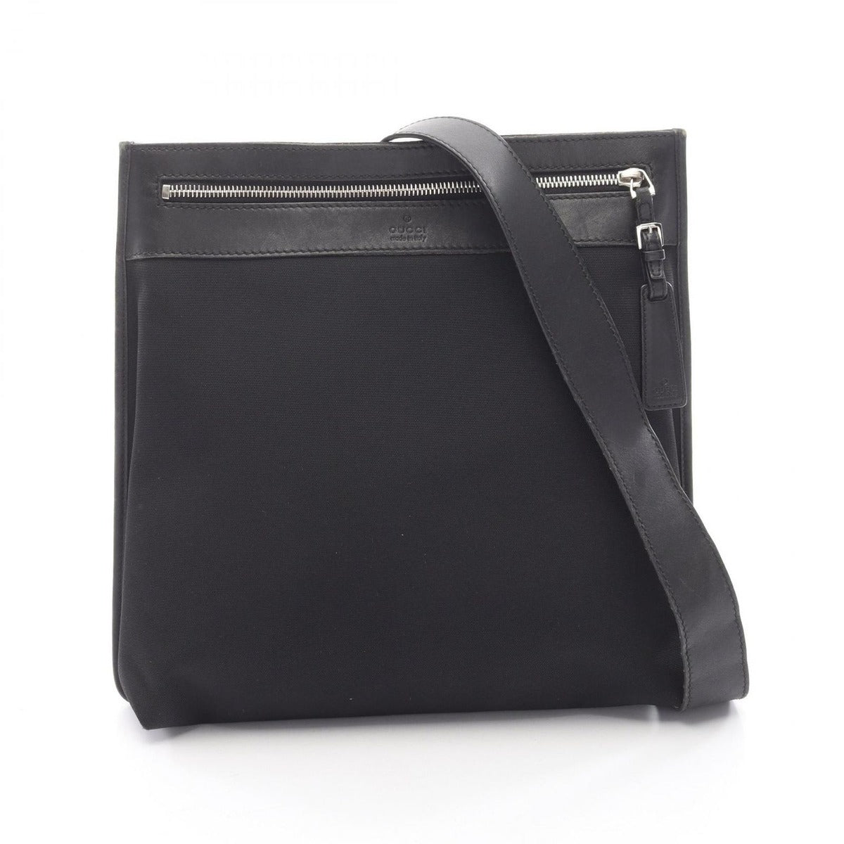 Gucci Shoulder Bag Black Canvas Leather