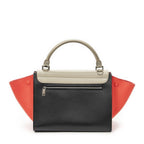 Celine Small Tricolor Trapeze Black Red Calfskin Leather Messenger Bag — view 5