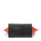 Celine Small Tricolor Trapeze Black Red Calfskin Leather Messenger Bag — view 6
