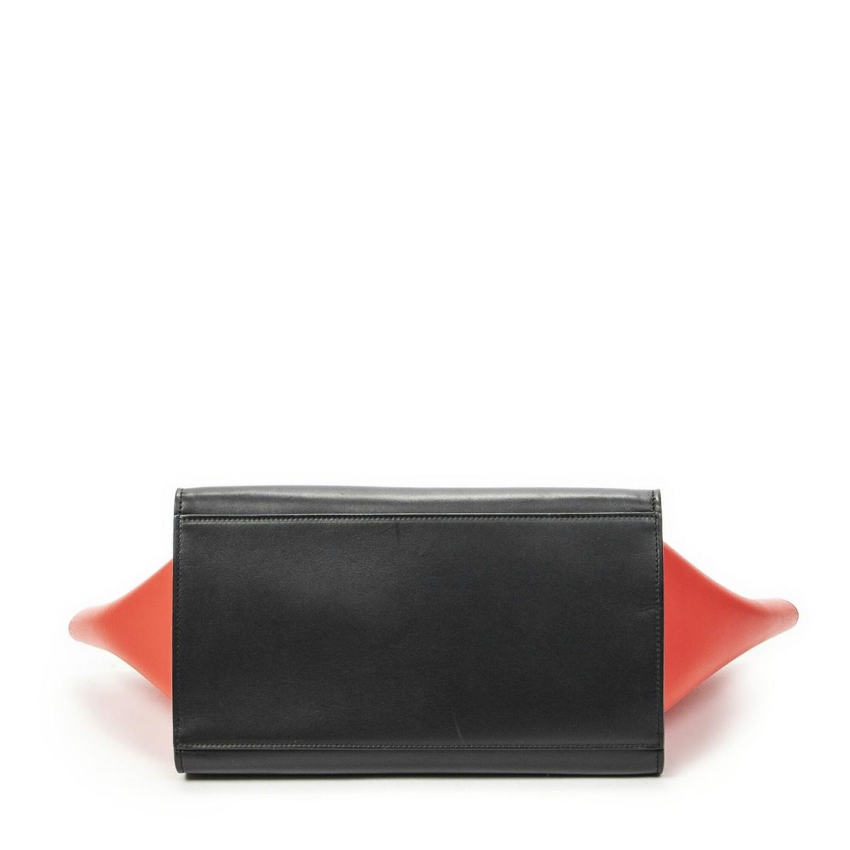 Celine Small Tricolor Trapeze Black Red Calfskin Leather Messenger Bag — view 6