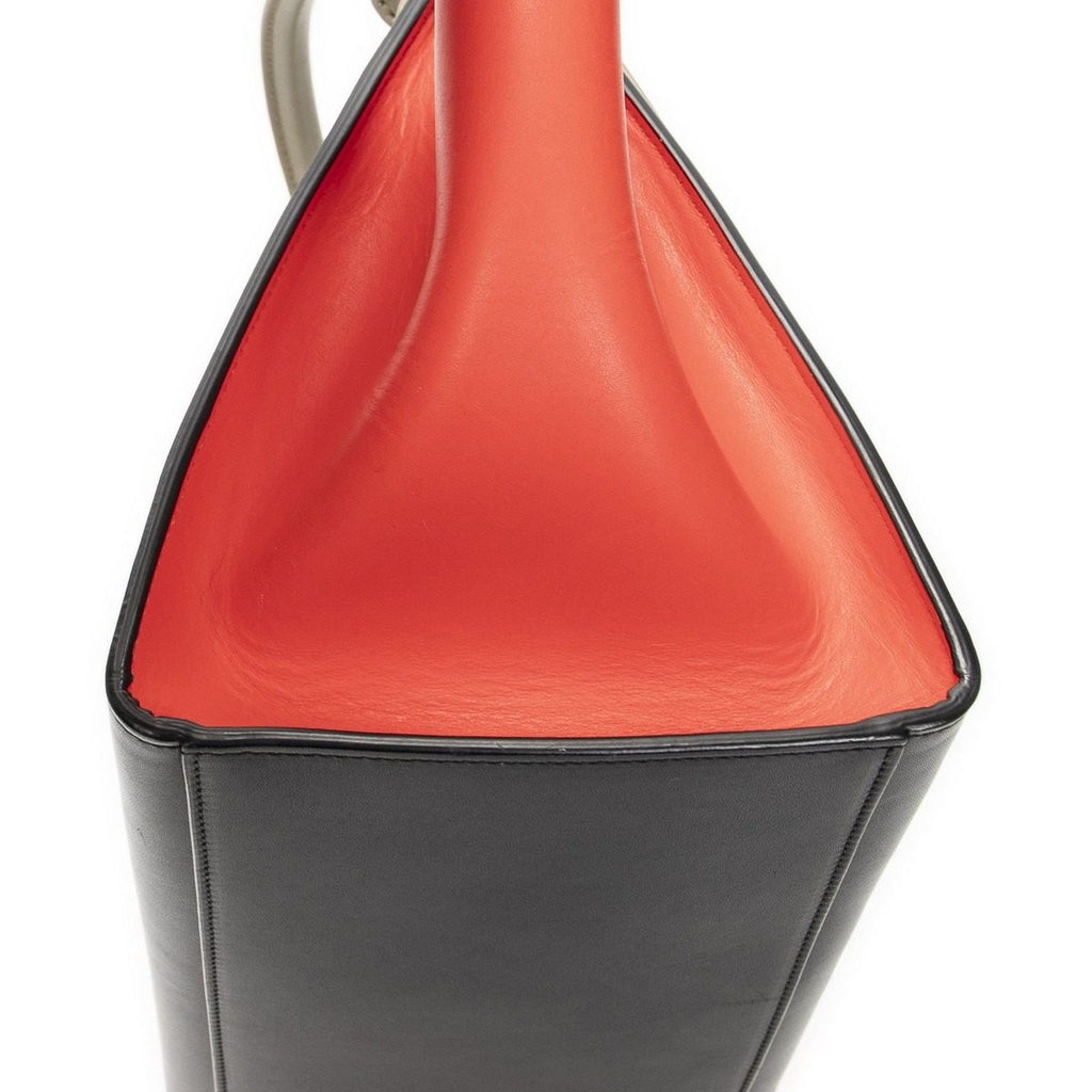 Celine Small Tricolor Trapeze Black Red Calfskin Leather Messenger Bag — view 7