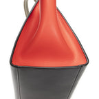 Celine Small Tricolor Trapeze Black Red Calfskin Leather Messenger Bag — view 7