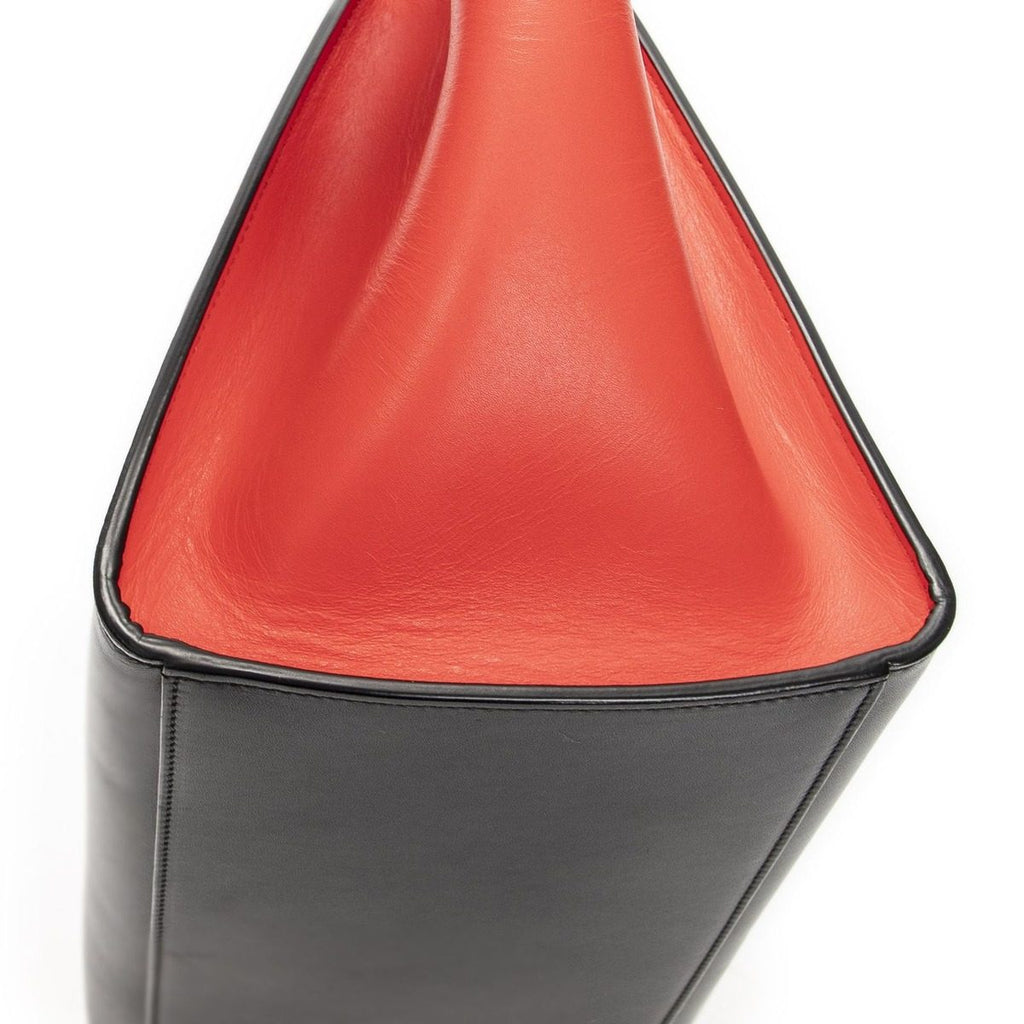 Celine Small Tricolor Trapeze Black Red Calfskin Leather Messenger Bag — view 8