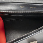 Celine Small Tricolor Trapeze Black Red Calfskin Leather Messenger Bag — view 9