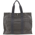 Hermes Her Line GM Nylon Canvas Gray Tote