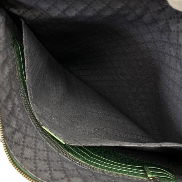 Gucci Hysteria Clutch Bag Second Document Handbag Leather Green — view 6