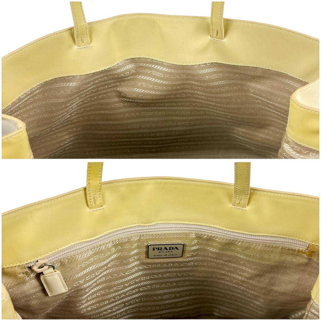 Prada Tote Logo Totes Cream — view 7