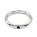 Tiffany & Co Stacking Band Ruby Silver Red Ring