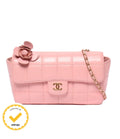Chanel Chain Shoulder Bag Crossbody Gold Chocolate