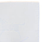 Hermes Wool Baby with Fringe Shawl Light Blue Scarf — view 4