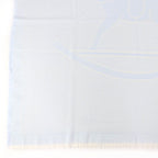 Hermes Wool Baby with Fringe Shawl Light Blue Scarf — view 6