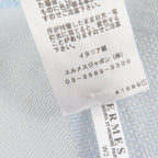 Hermes Wool Baby with Fringe Shawl Light Blue Scarf — view 9