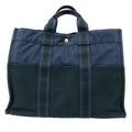 Hermes Fourre Tout MM Tote Bag Canvas Navy Black