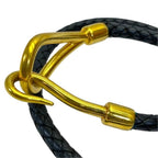 Hermes Bracelet Choker Necklace Jumbo Leather Metal Black — view 8