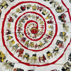 Hermes Carre 90 Large Scarf Shawl Silk Soie White — view 6