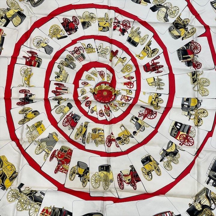 Hermes Carre 90 Large Scarf Shawl Silk Soie White — view 6