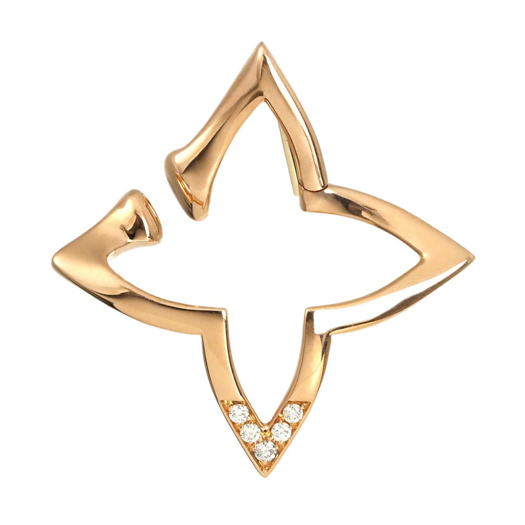 Louis Vuitton Ombre Blossom Diamond 18k PG Pink Gold 750 One Side Only Left