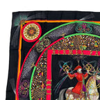 Hermes Scarf Silk Carre 90 Feux D'artifice Black — view 2