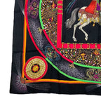Hermes Scarf Silk Carre 90 Feux D'artifice Black — view 4