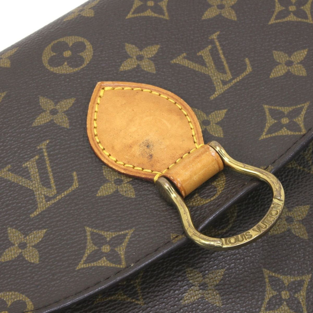 Louis Vuitton Shoulder Bag Monogram Saint-Cloud Cracks in the Folds Inside — view 6