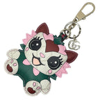 Gucci Besties Charm Key Ring Key Holder Gold Metal Leather Sophisticated