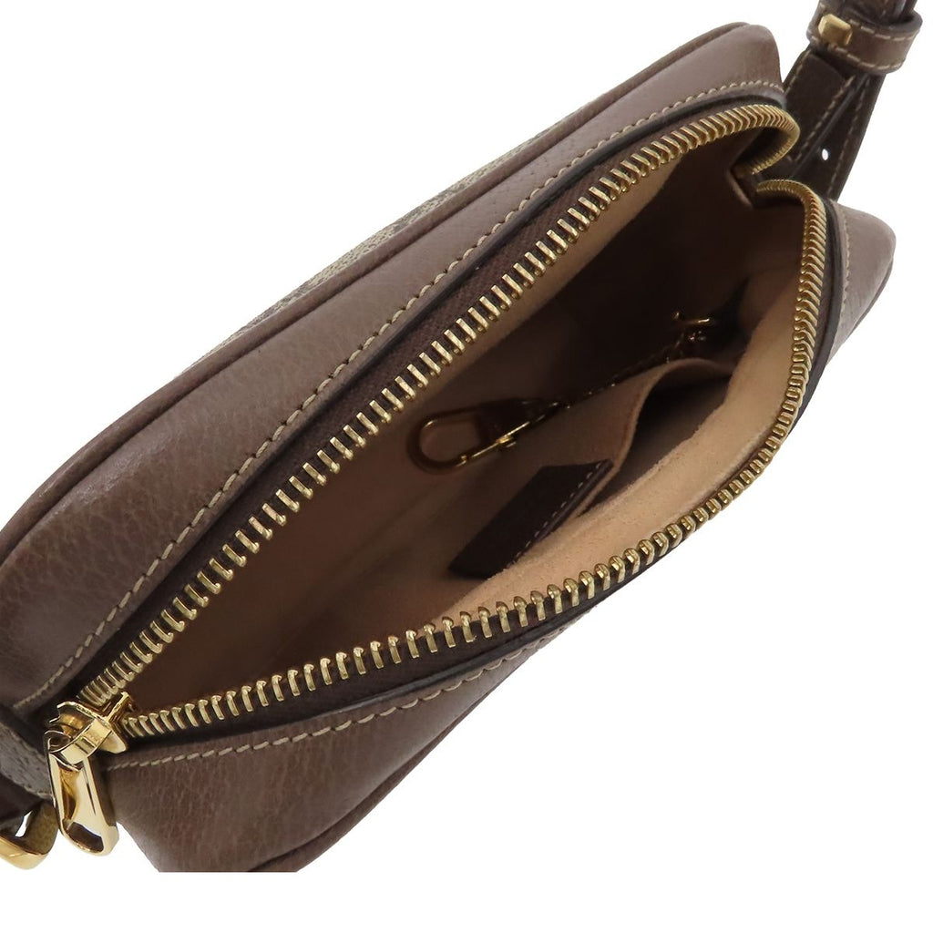 Gucci Ophidia Mini Bag GG Supreme Canvas Leather Beige Dark Brown — view 5