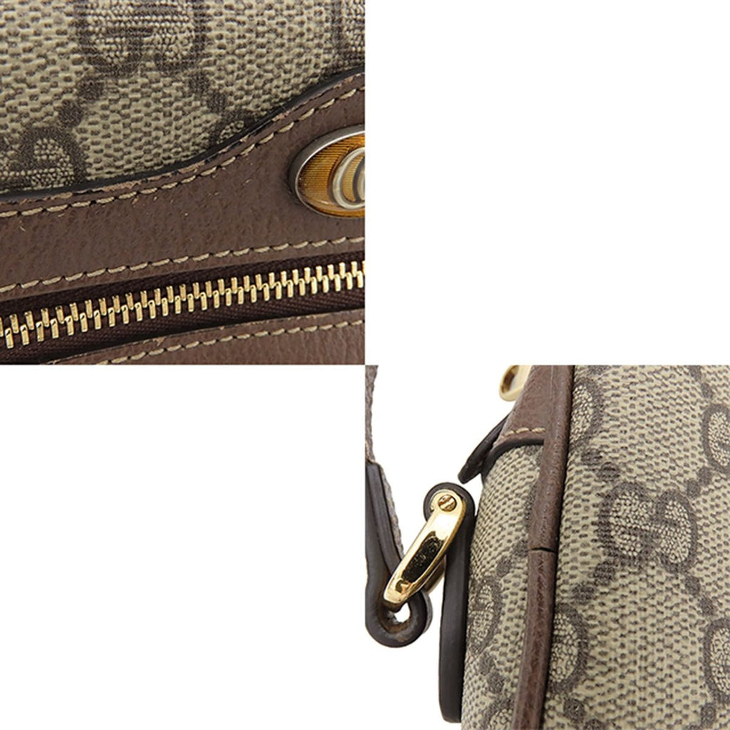 Gucci Ophidia Mini Bag GG Supreme Canvas Leather Beige Dark Brown — view 8