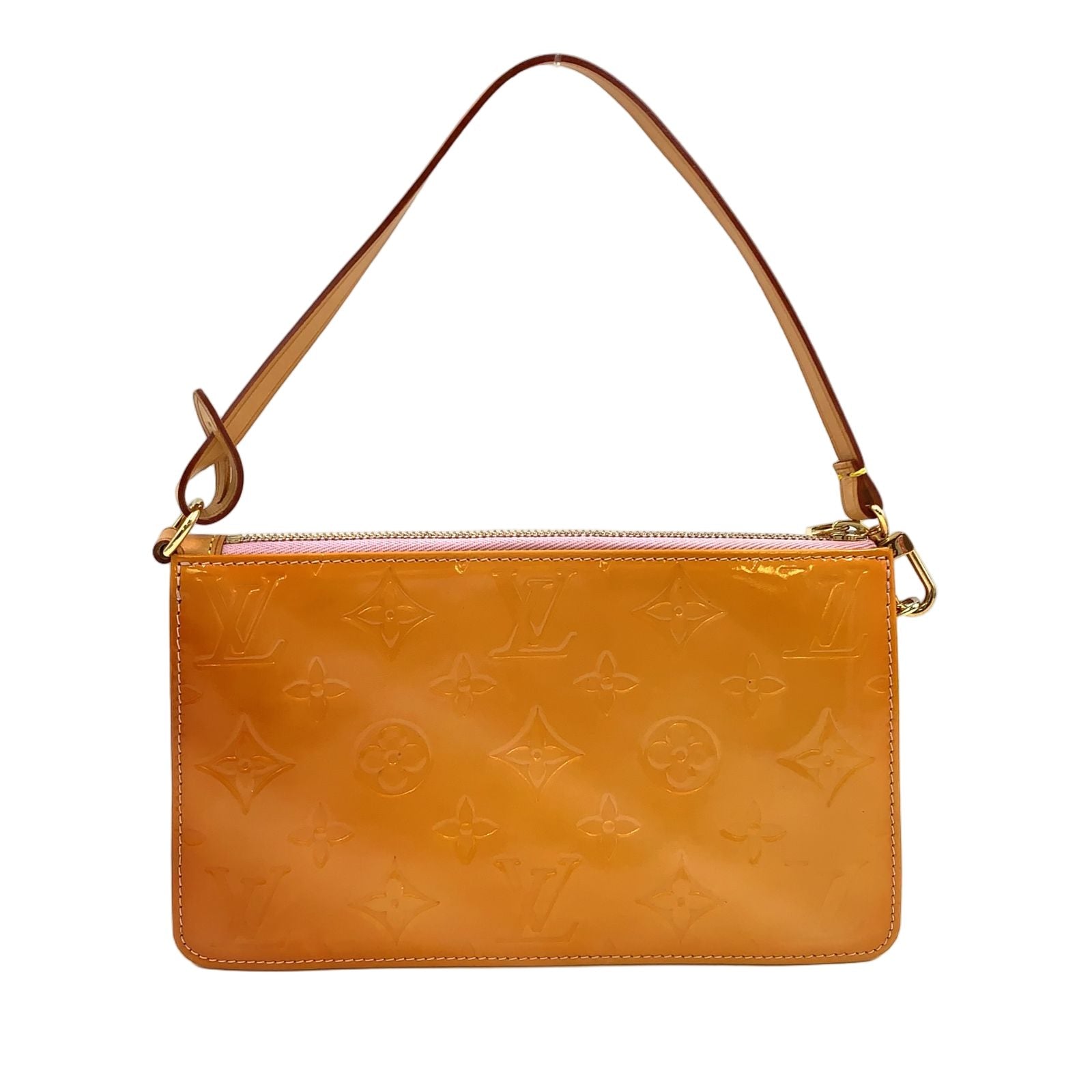 Louis Vuitton Lexington Monogram Vernis Leather Enamel Orange Yellow Beige