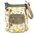 Loewe Shoulder Bag Anniversary Logo Leather Canvas Beige